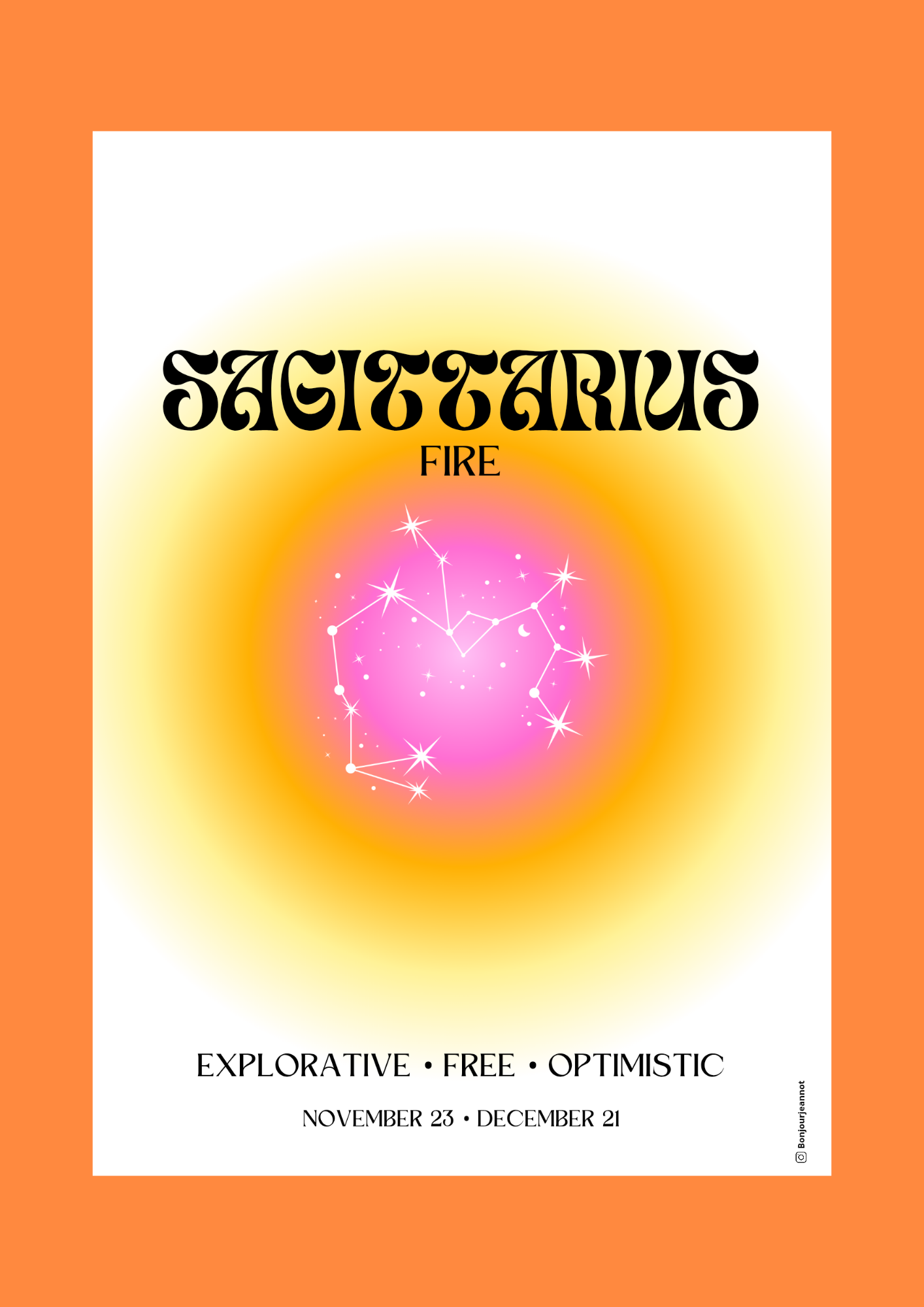 Affiche astrologie - Sagittaire