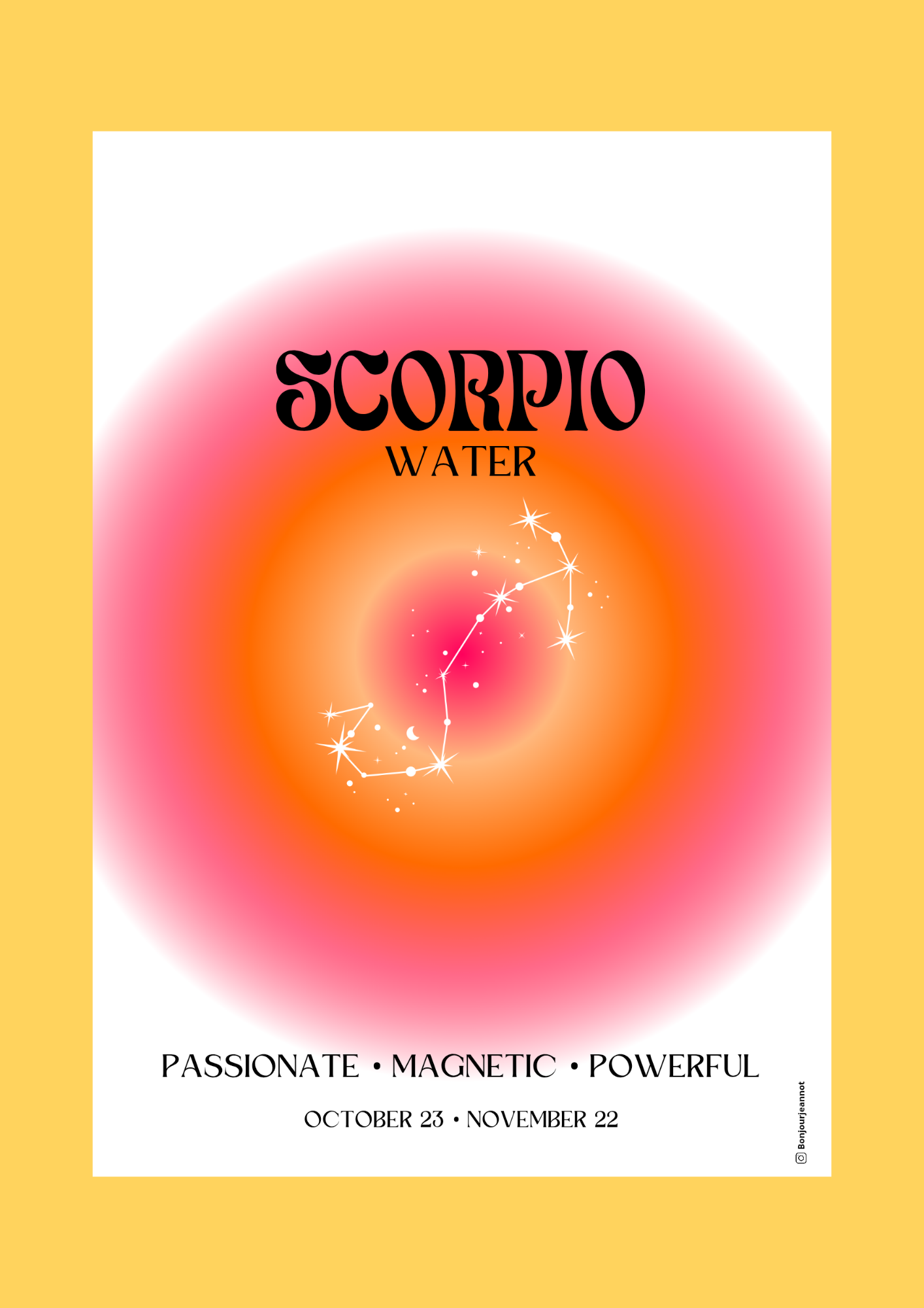 Affiche astrologie - Scorpion
