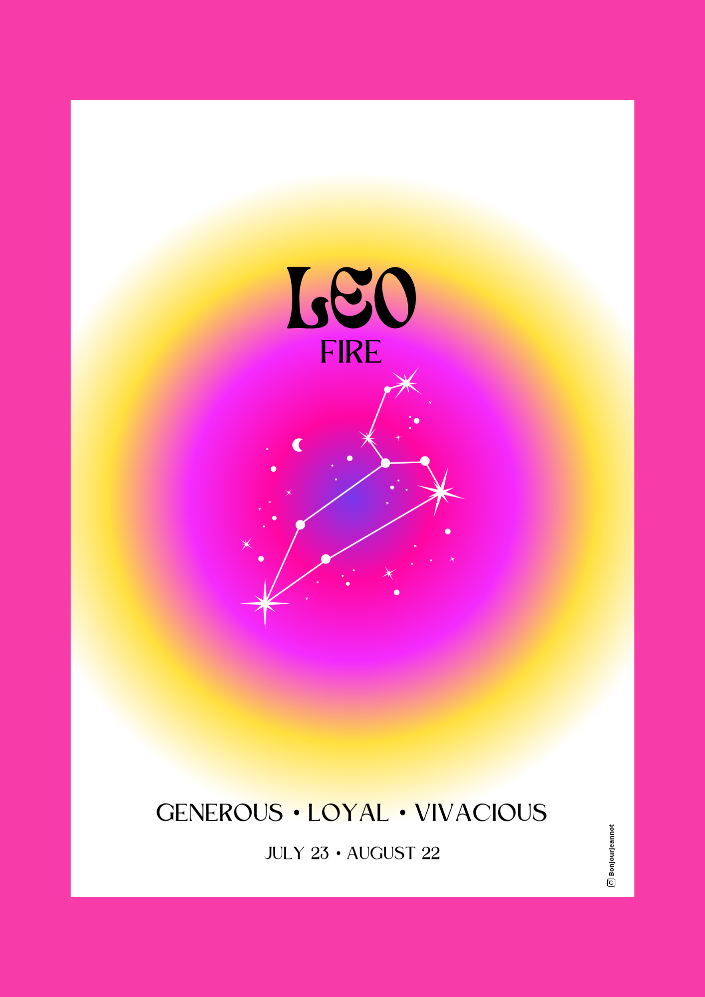 Affiche astrologie - Lion