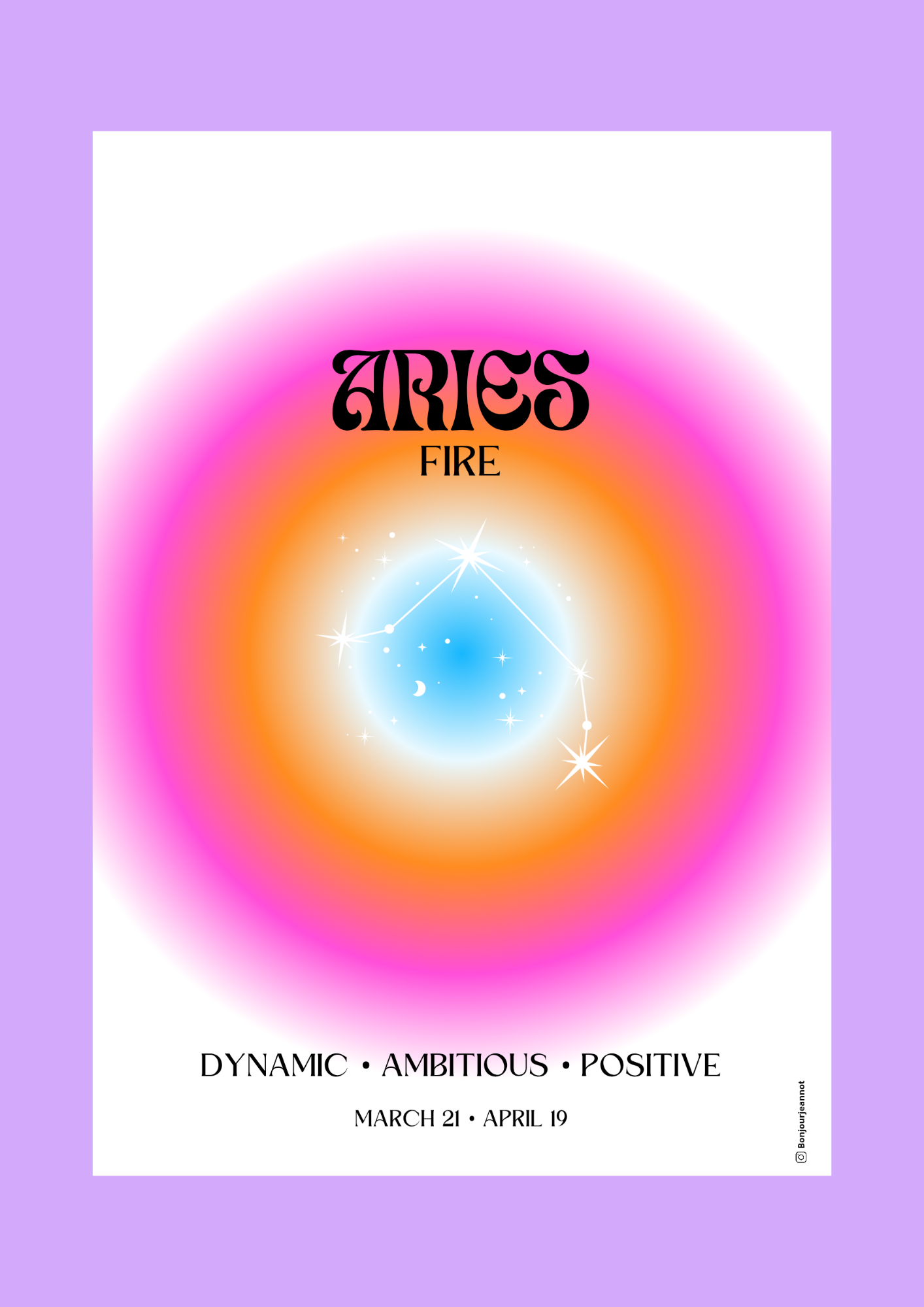 Affiche astrologie - Bélier