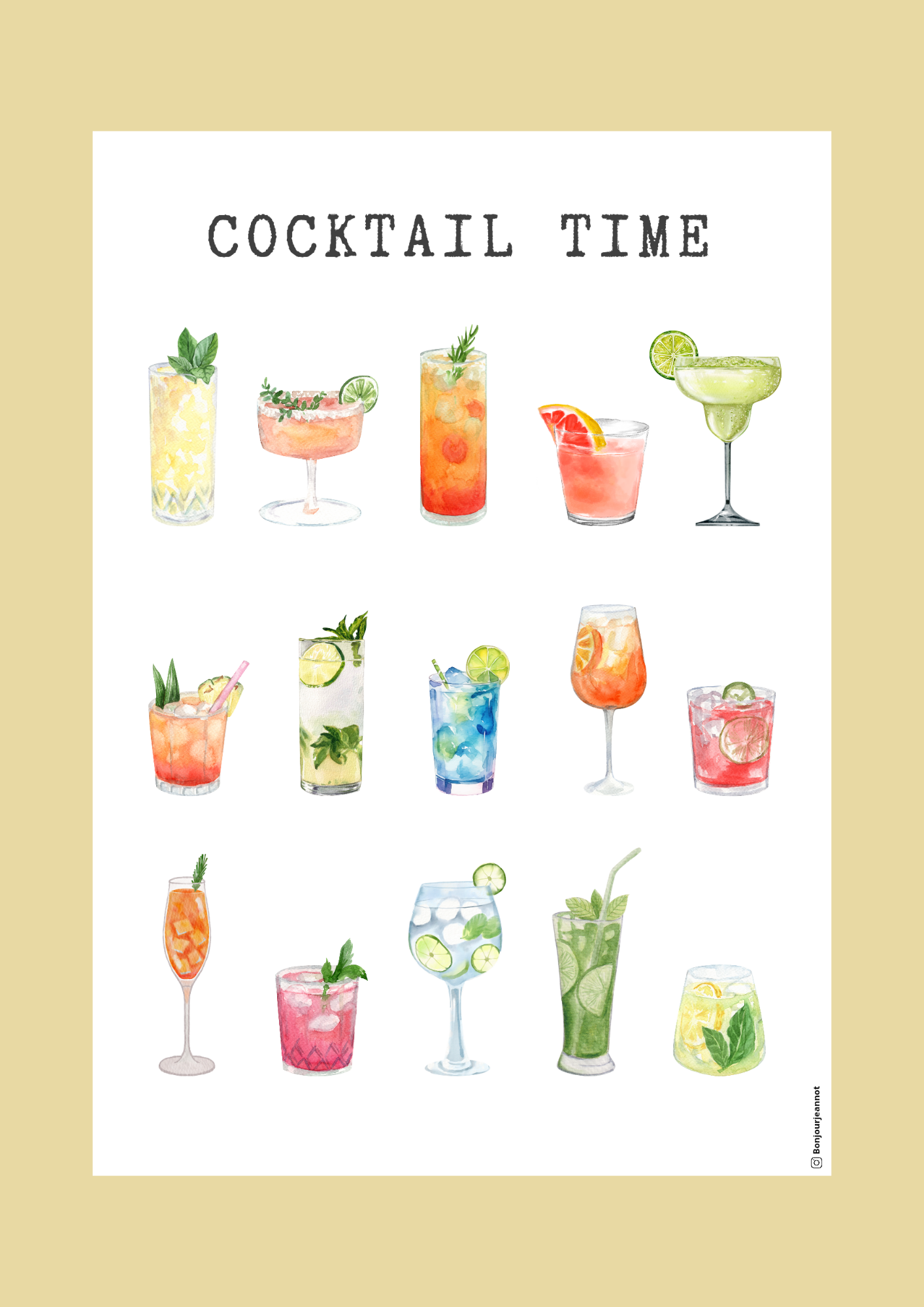 Affiche Cocktails