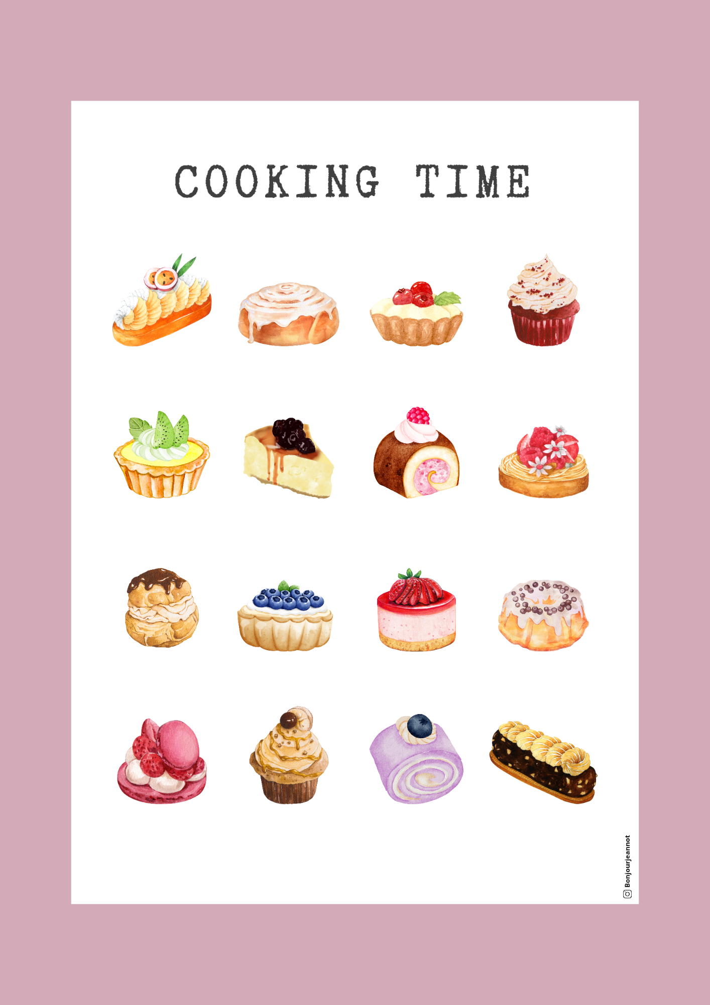 Affiche Pâtisseries