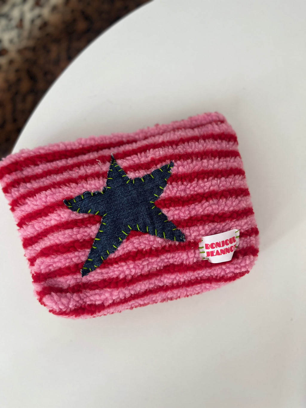 Trousse brodée coeur ou étoile