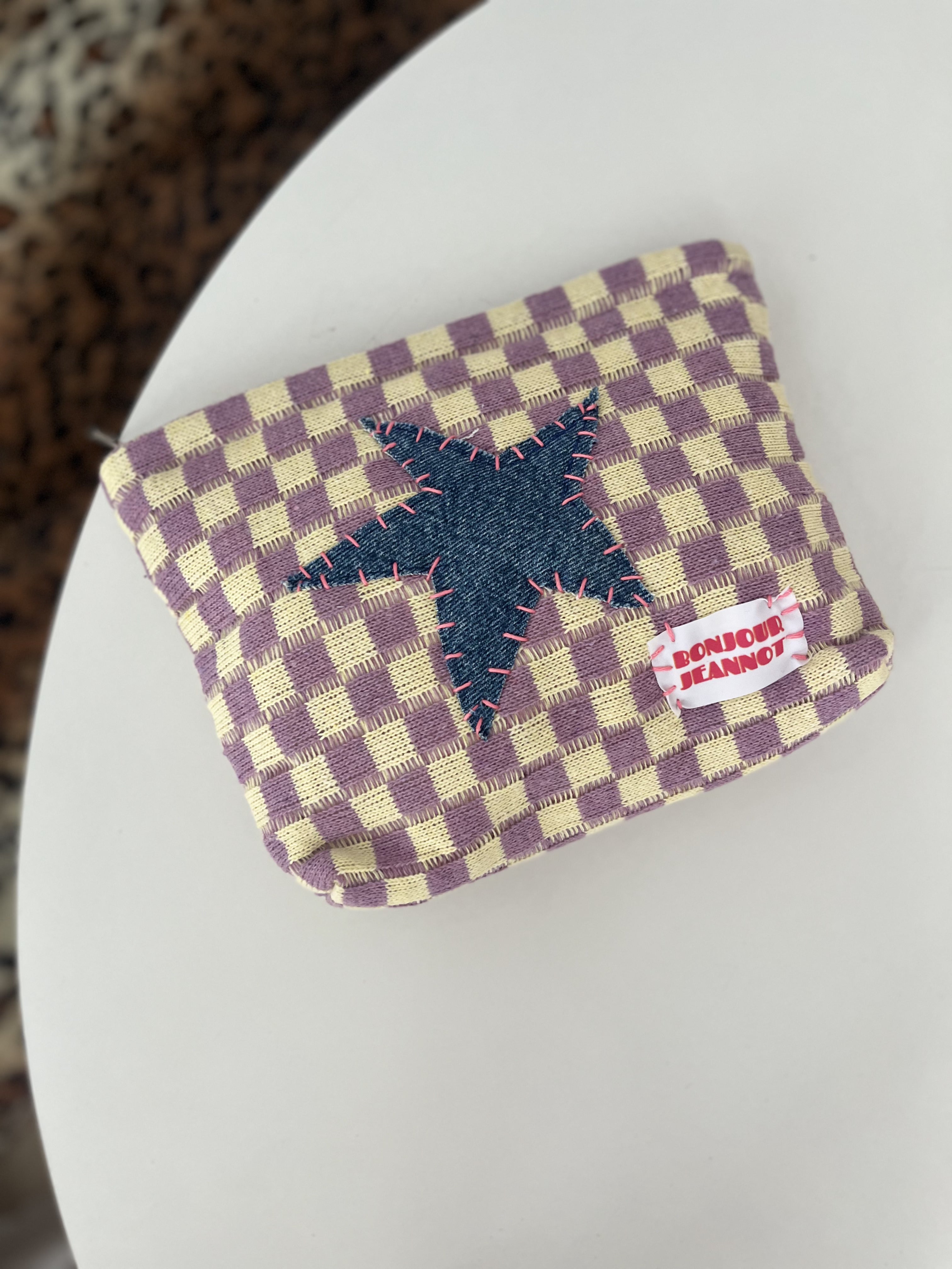 Trousse brodée coeur ou étoile