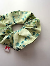 Chouchou XL fleurs vert