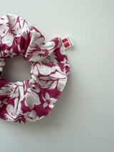 Chouchou XL fleurs rose