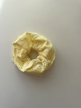 Chouchou XL dentelle jaune