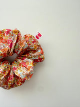 Chouchou XL fleurs orange