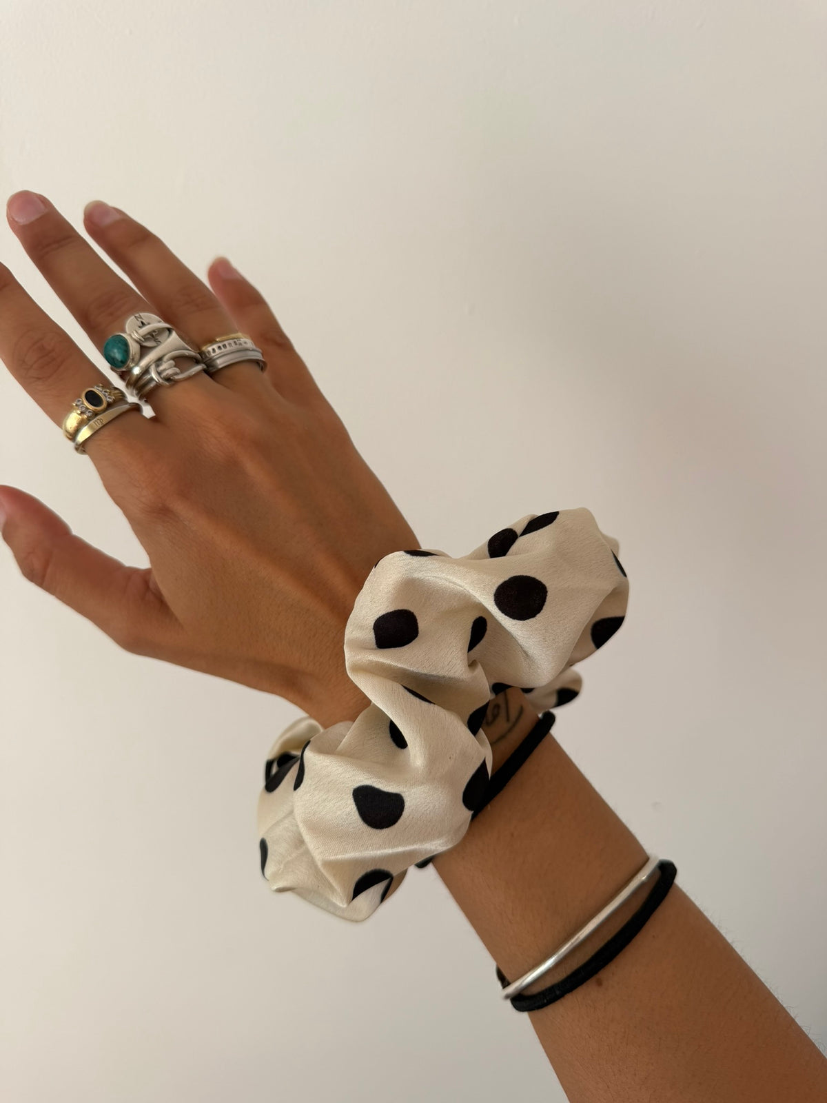 Chouchou XL gros pois blanc