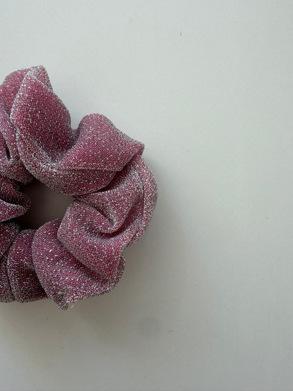 Chouchou à paillettes rose