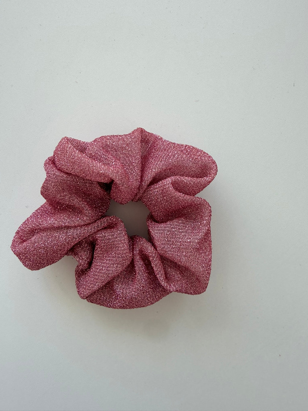 Chouchou à paillettes rose 2