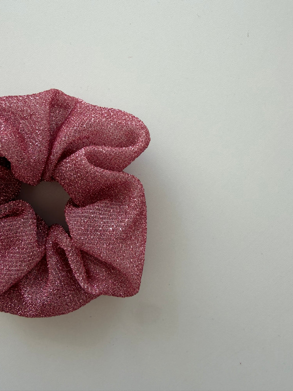Chouchou à paillettes rose 2