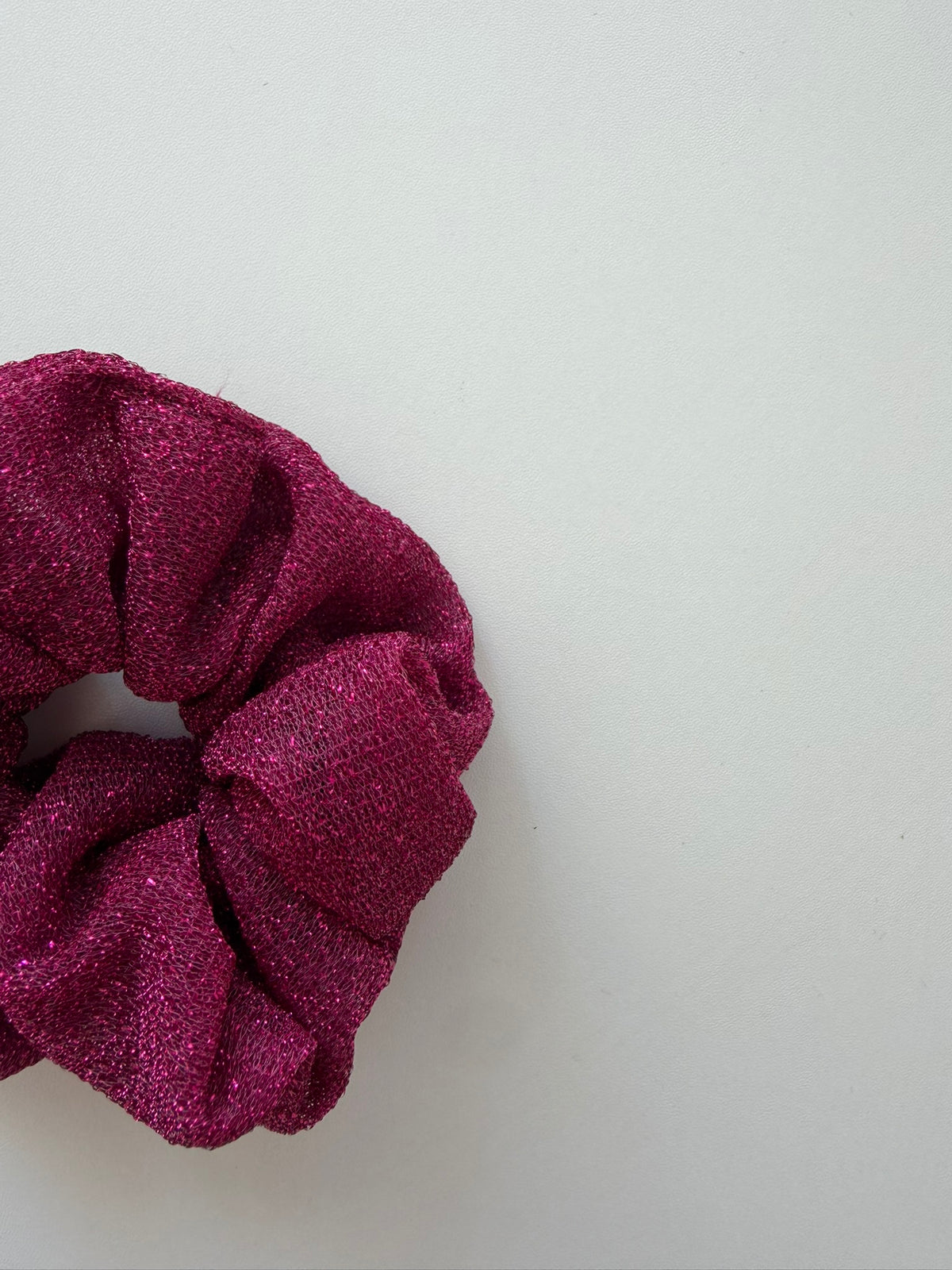 Chouchou à paillettes rose 3