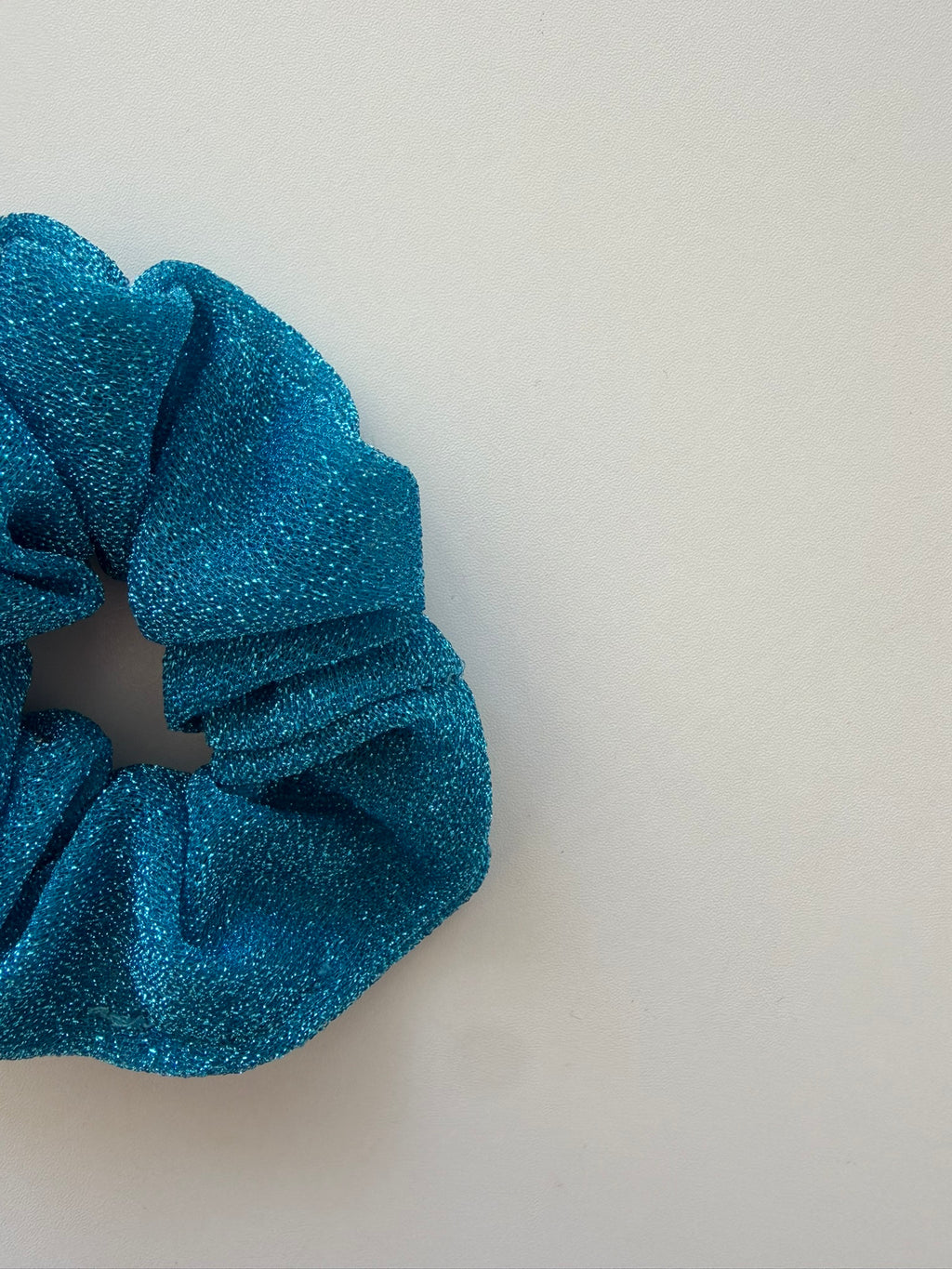 Chouchou à paillettes bleu 3