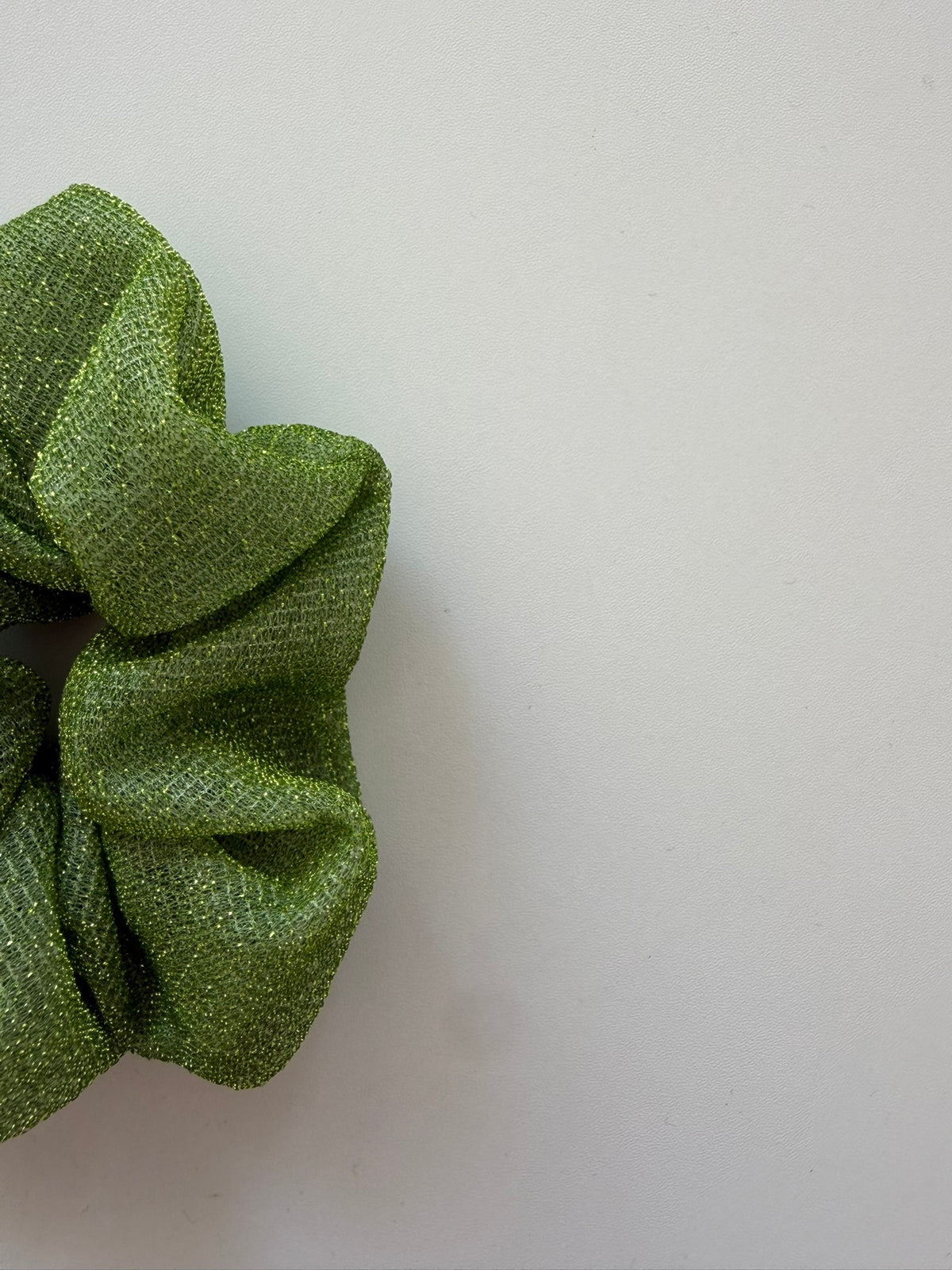 Chouchou à paillettes vert 2