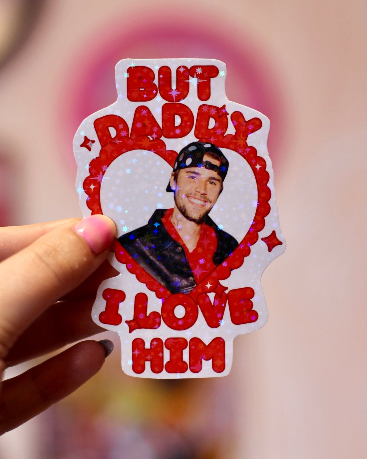 Sticker à Paillettes Justin Bieber
