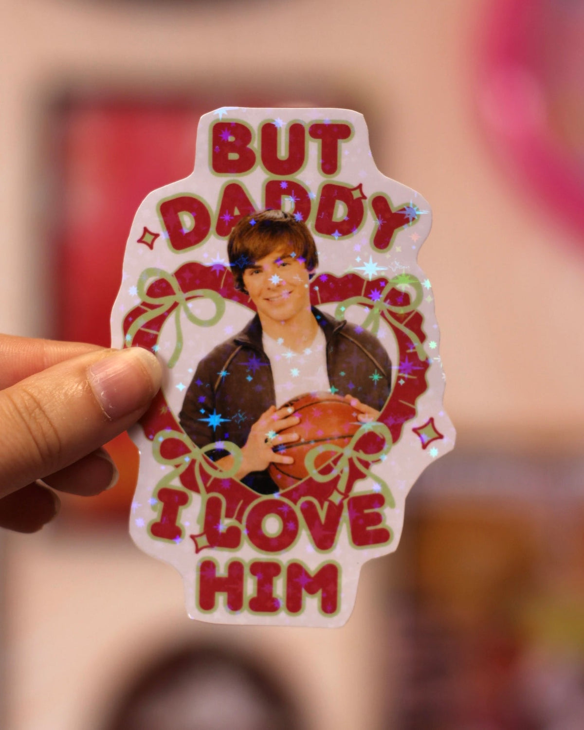Sticker à Paillettes Zac Efron