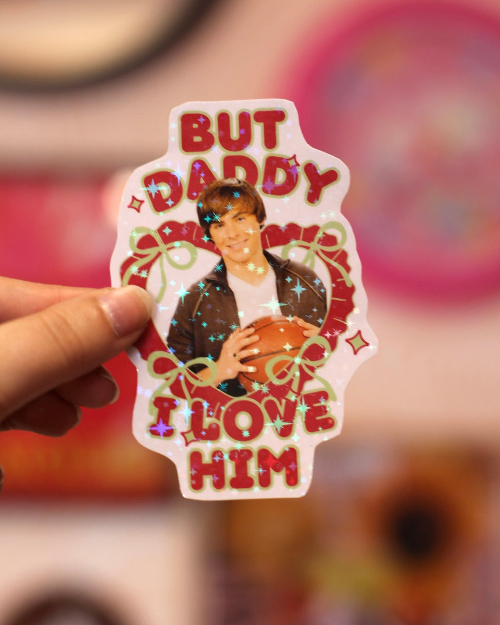 Sticker à Paillettes Zac Efron