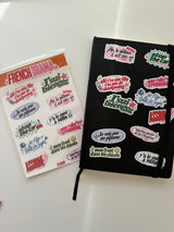 Planche de stickers French Drama – Répliques de télé-réalité