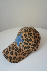 Casquette étoile léopard
