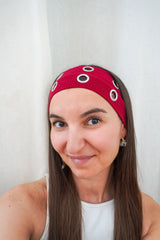 Bandeau oeillets rouge