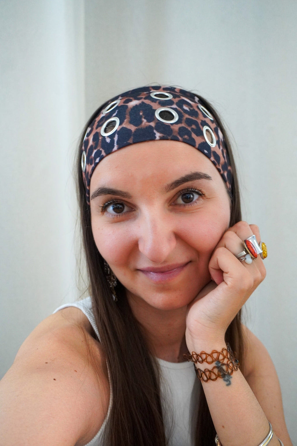 Bandeau oeillets léopard