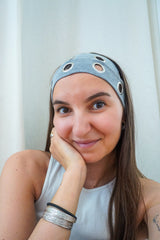 Bandeau oeillets gris
