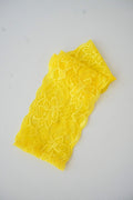 Bandeau en dentelle jaune
