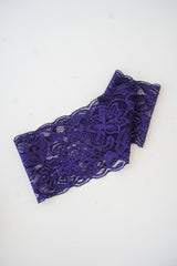 Bandeau en dentelle bleu nuit