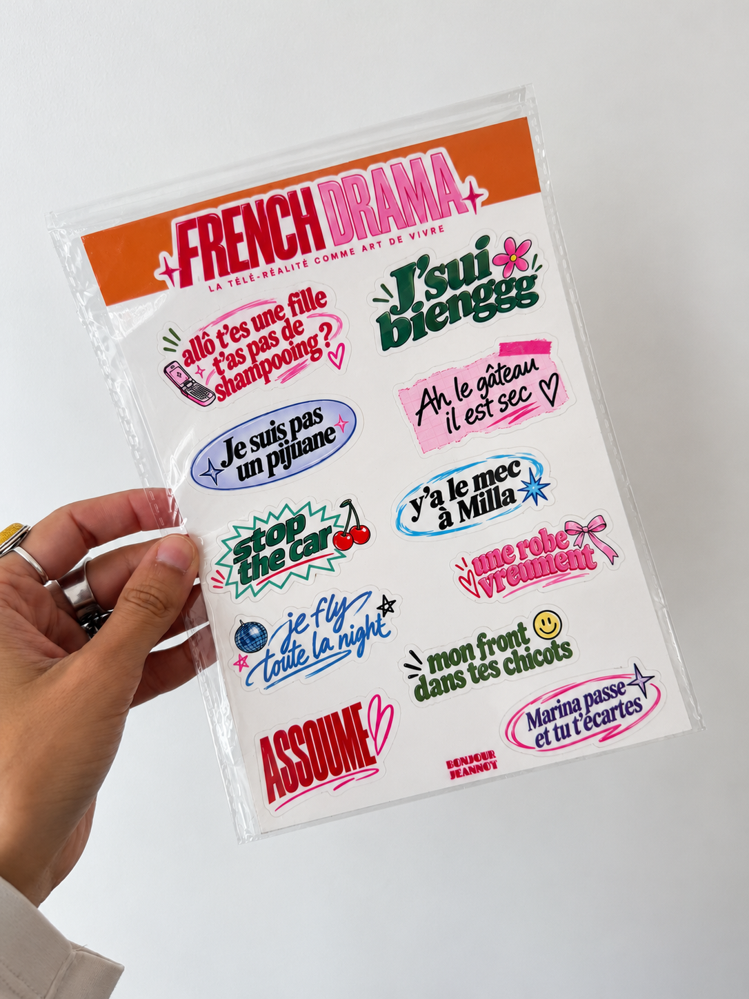 Planche de stickers French Drama – Répliques de télé-réalité