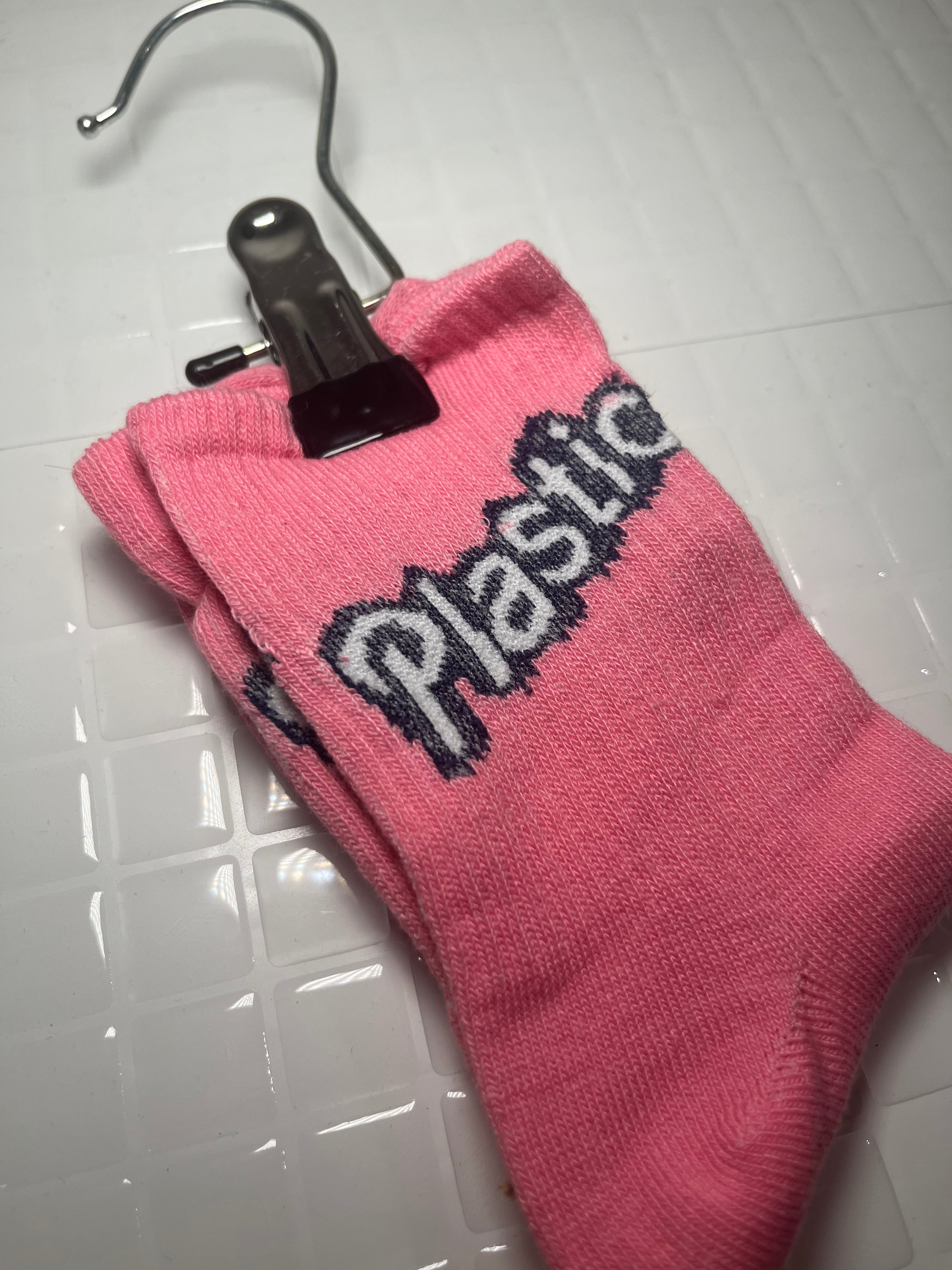 Chaussettes message PLASTIC