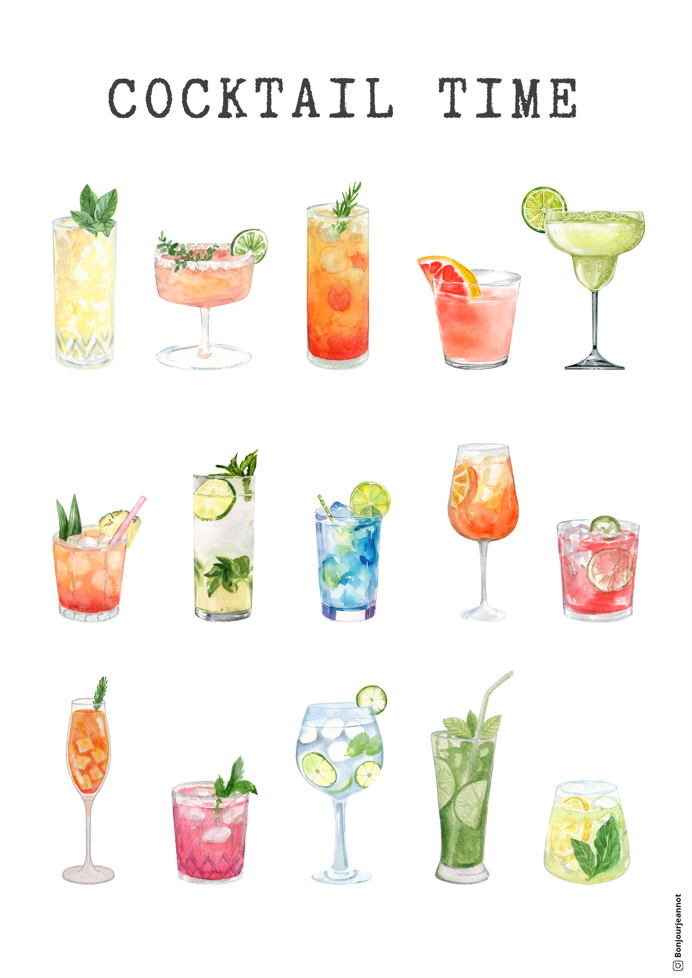 Affiche Cocktails