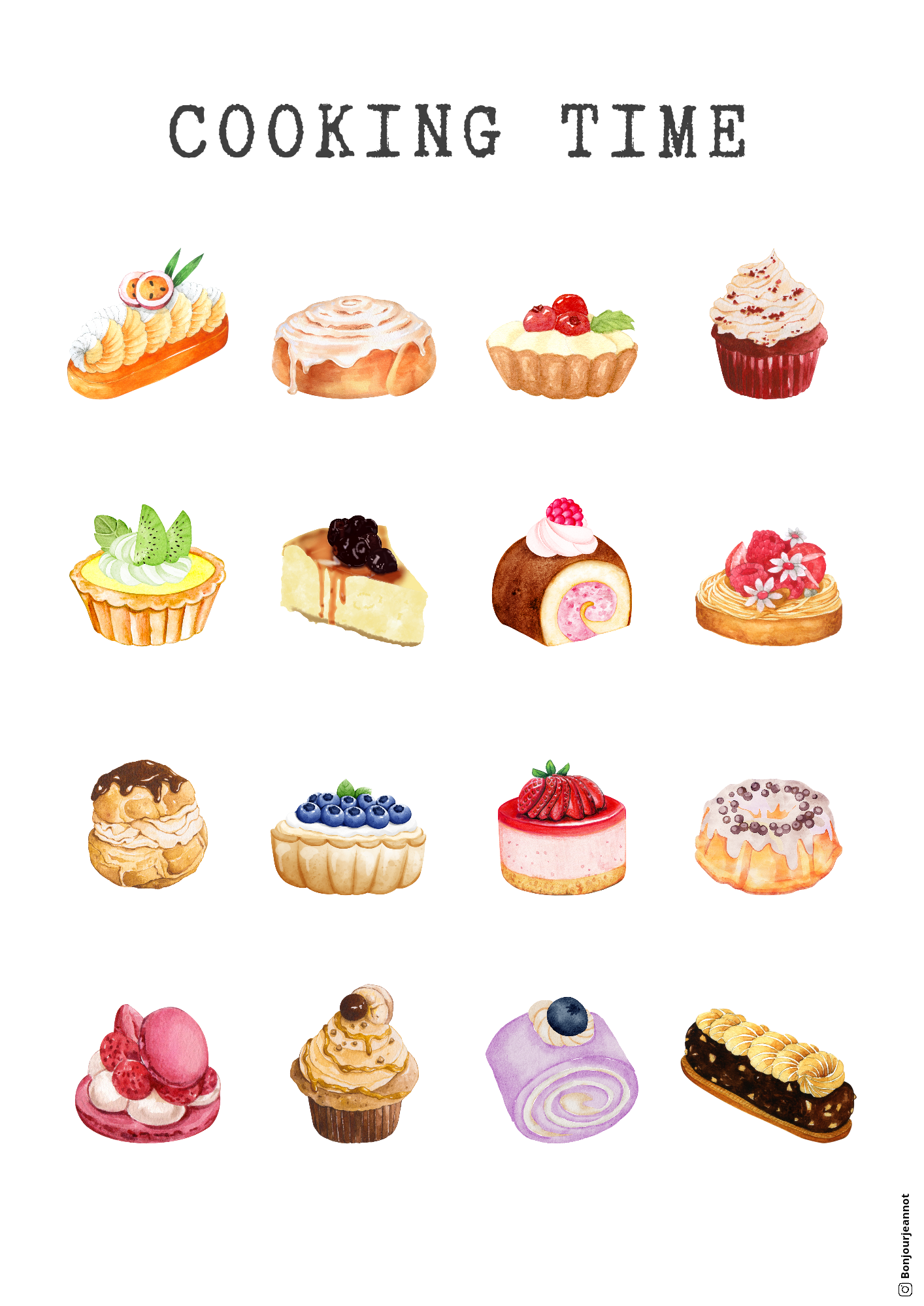 Affiche Pâtisseries