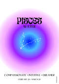 Affiche astrologie - Poisson
