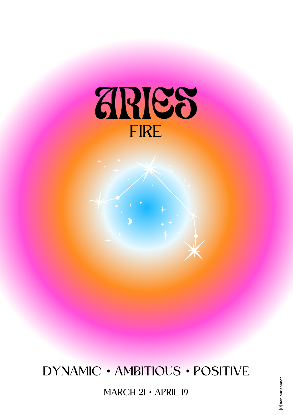 Affiche astrologie - Bélier