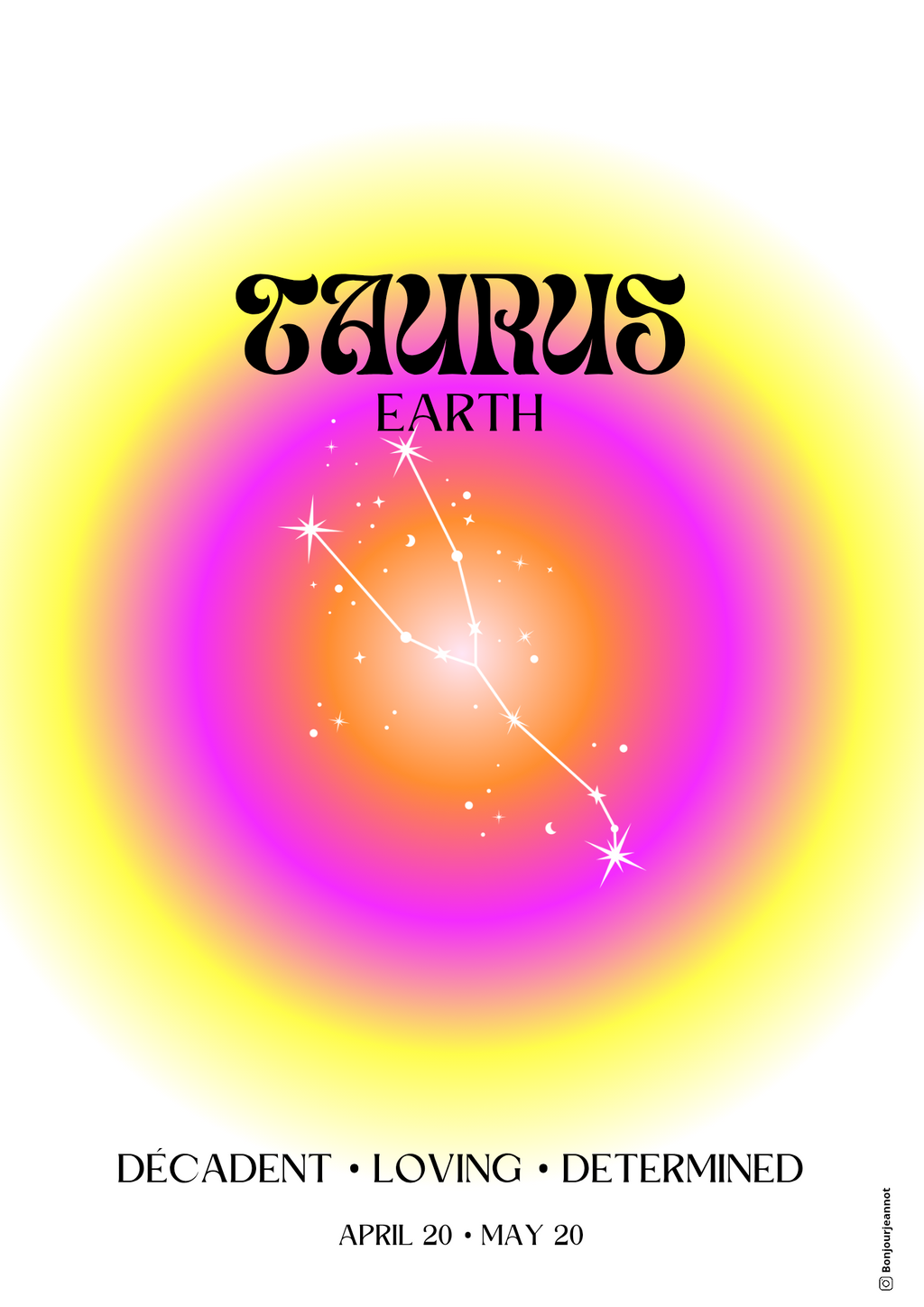 Affiche astrologie - Taureau