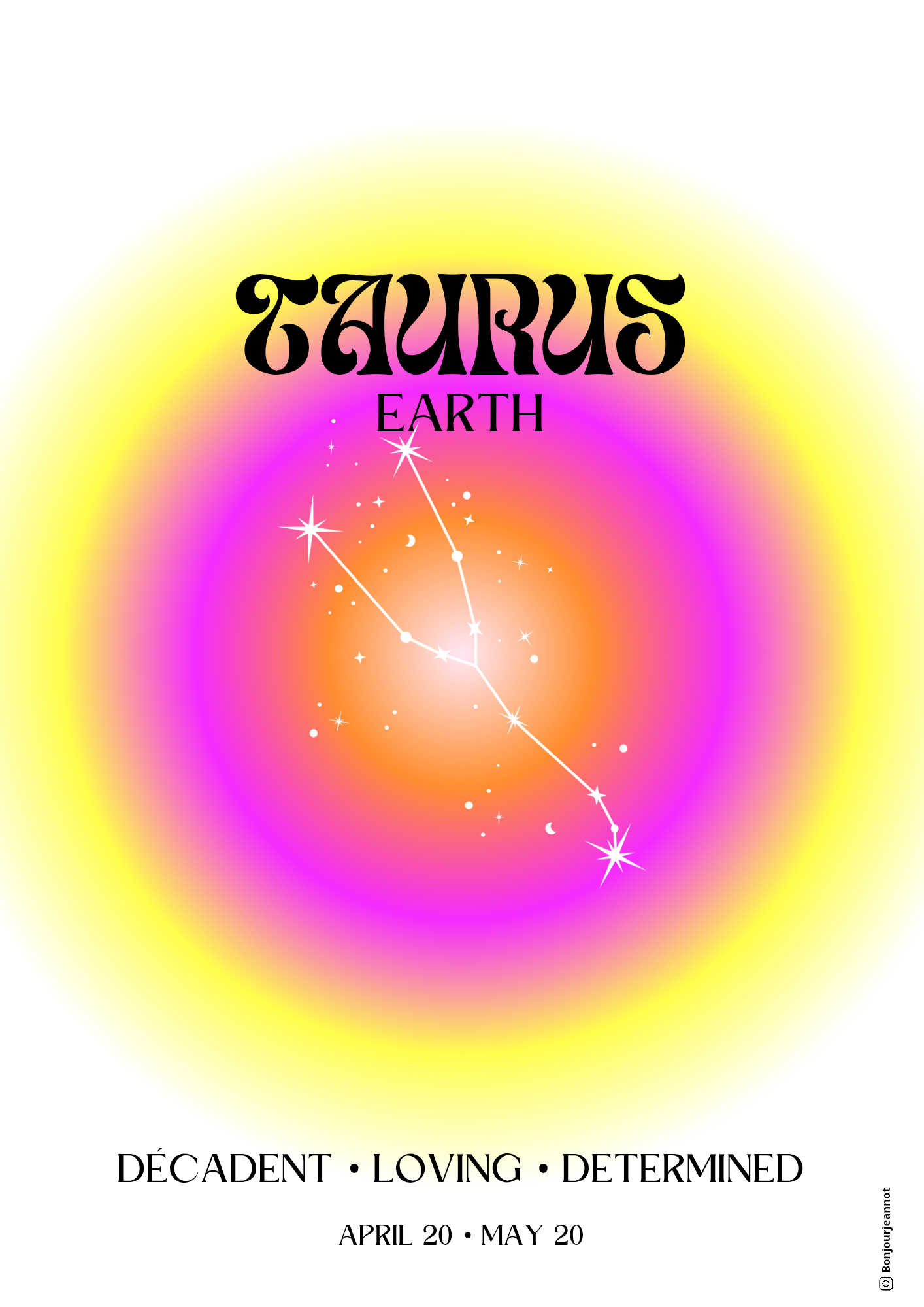 Affiche astrologie - Taureau