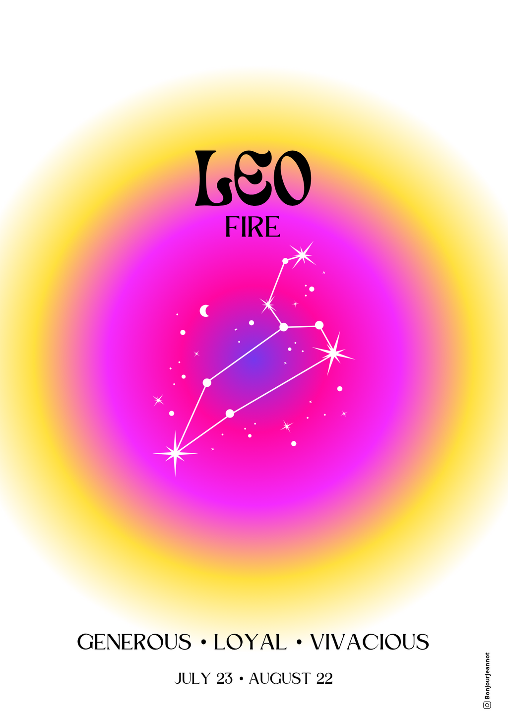 Affiche astrologie - Lion