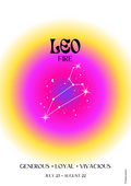 Affiche astrologie - Lion