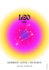 Affiche astrologie - Lion