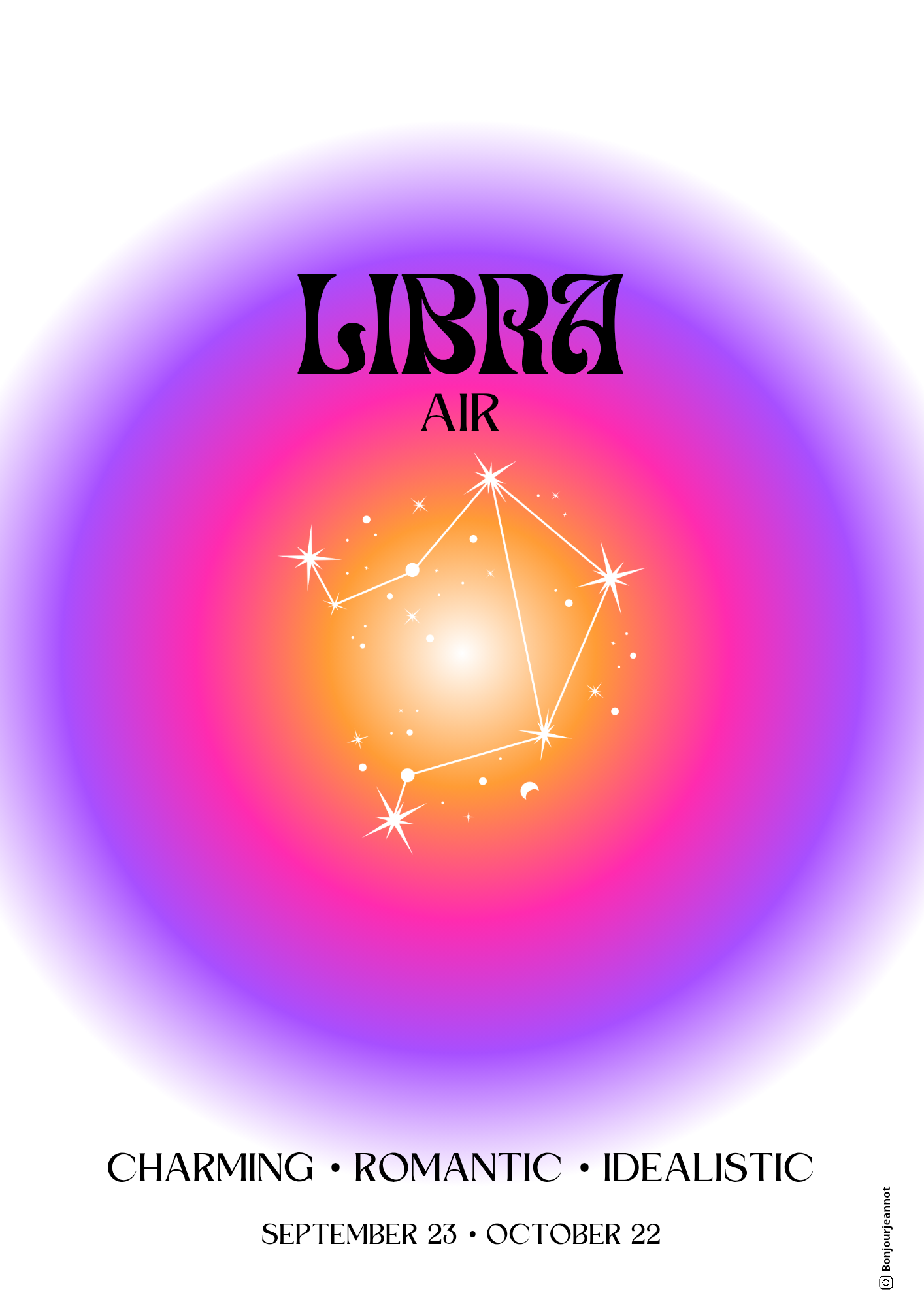 Affiche astrologie - Balance