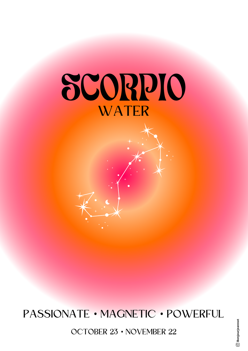 Affiche astrologie - Scorpion