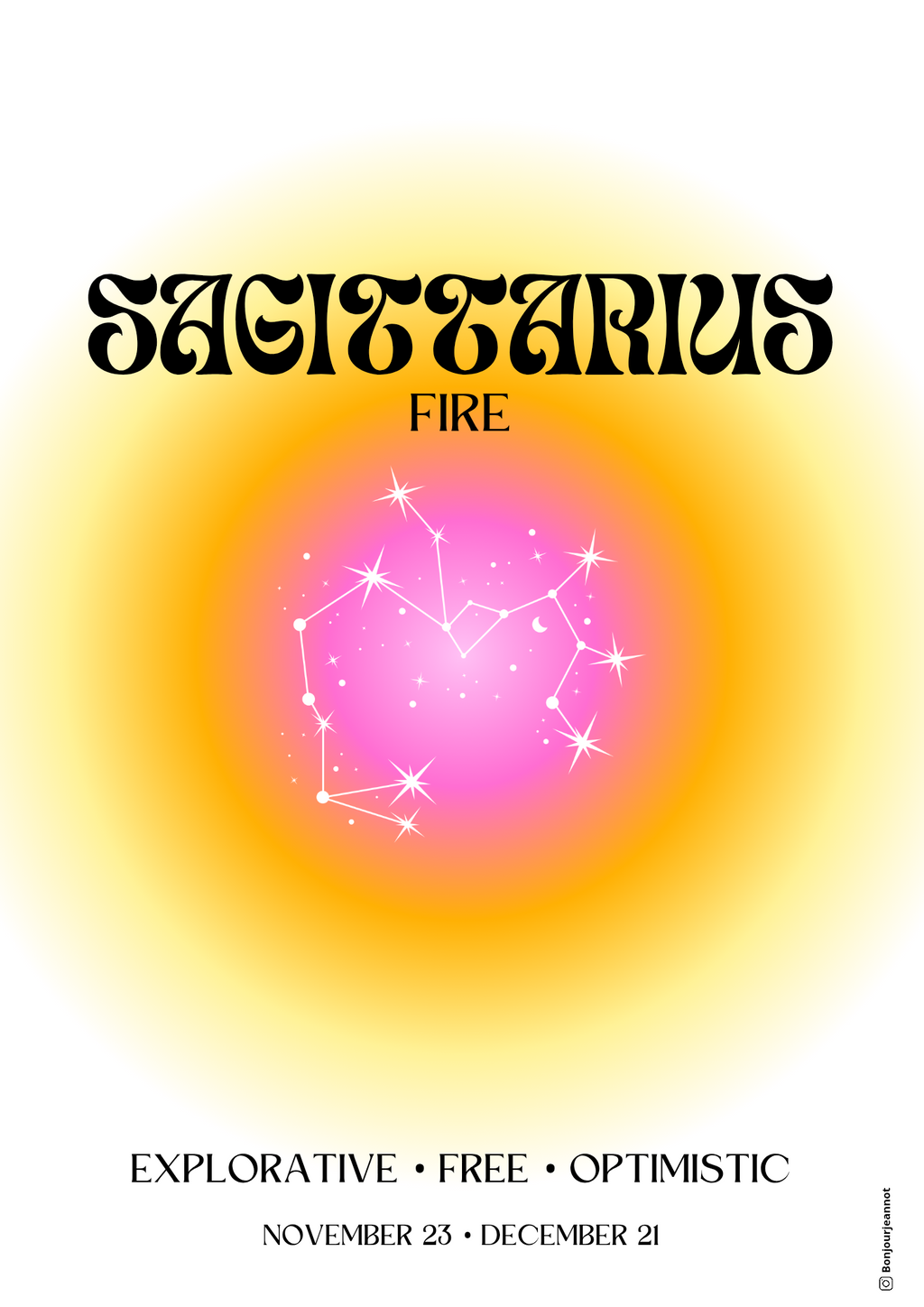 Affiche astrologie - Sagittaire