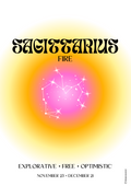 Affiche astrologie - Sagittaire
