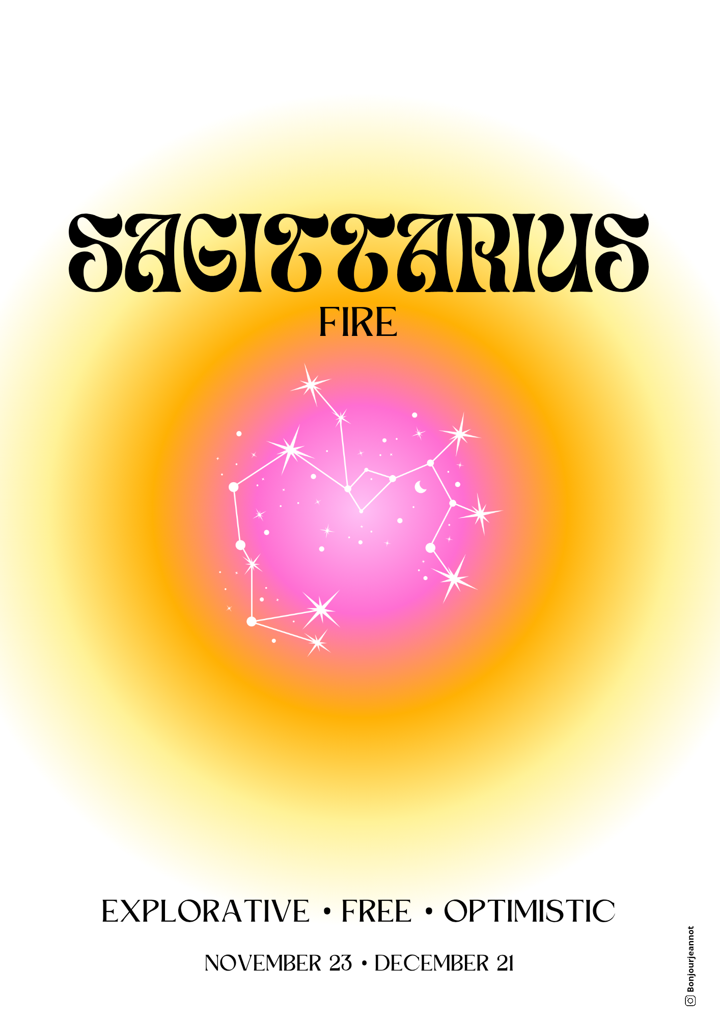 Affiche astrologie - Sagittaire