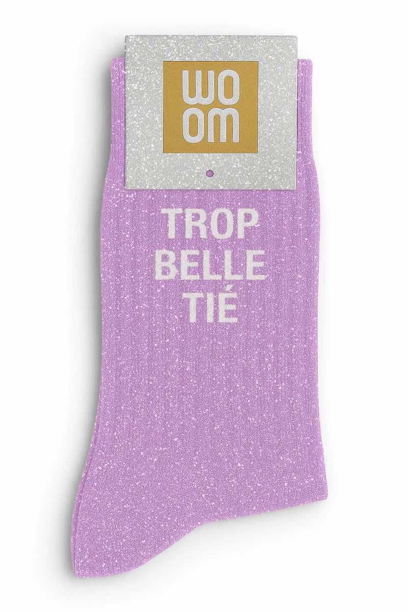 Chaussettes à paillettes Trop belle tié