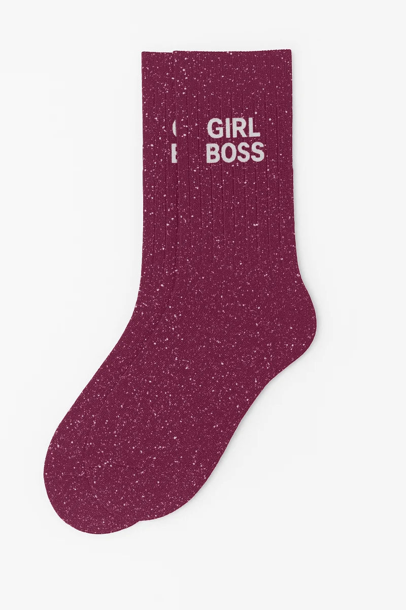 Chaussettes à paillettes Girl boss