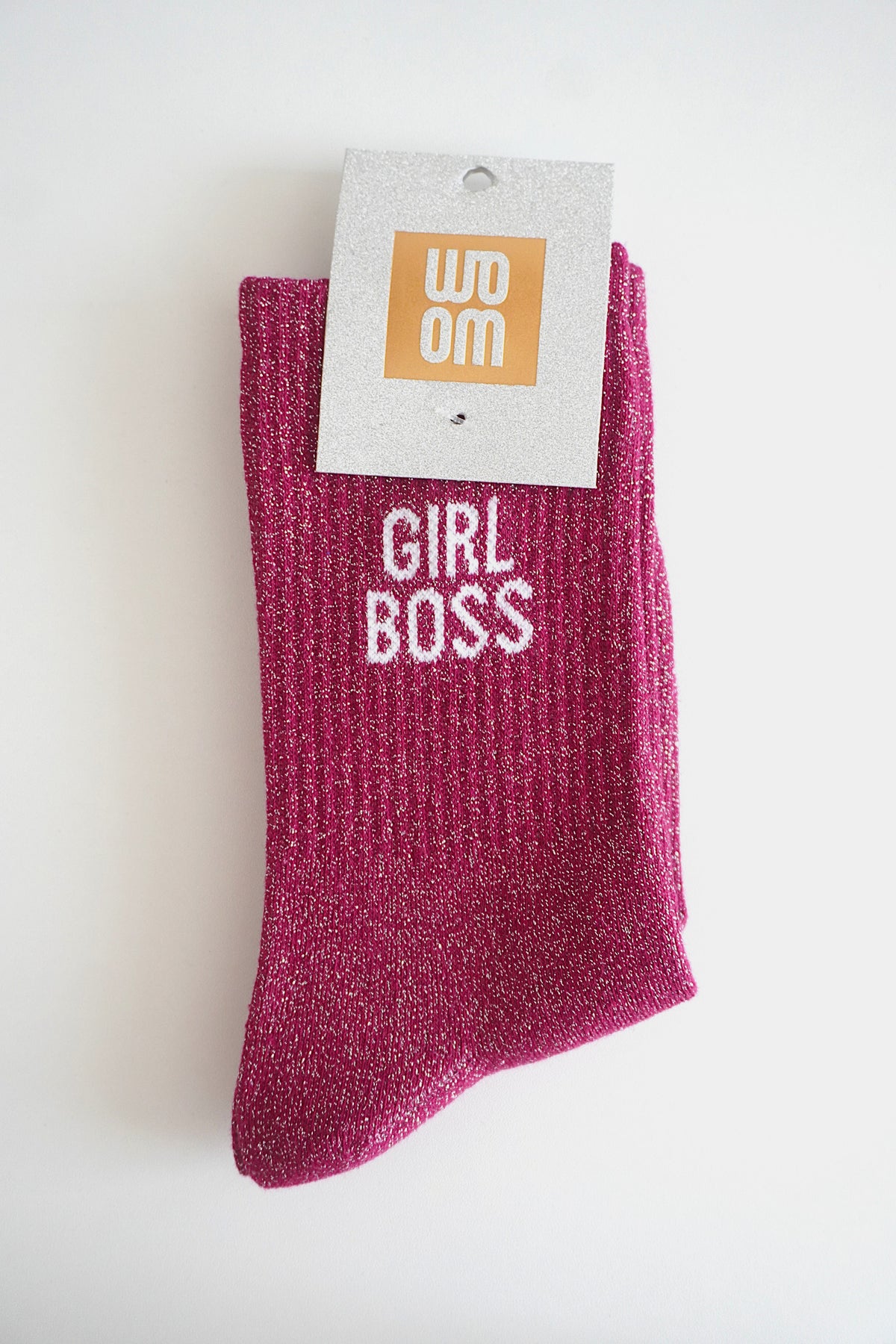 Chaussettes à paillettes Girl boss