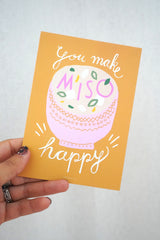 Make Miso carte de Vœux – Remerciement, Anniversaire & Plus