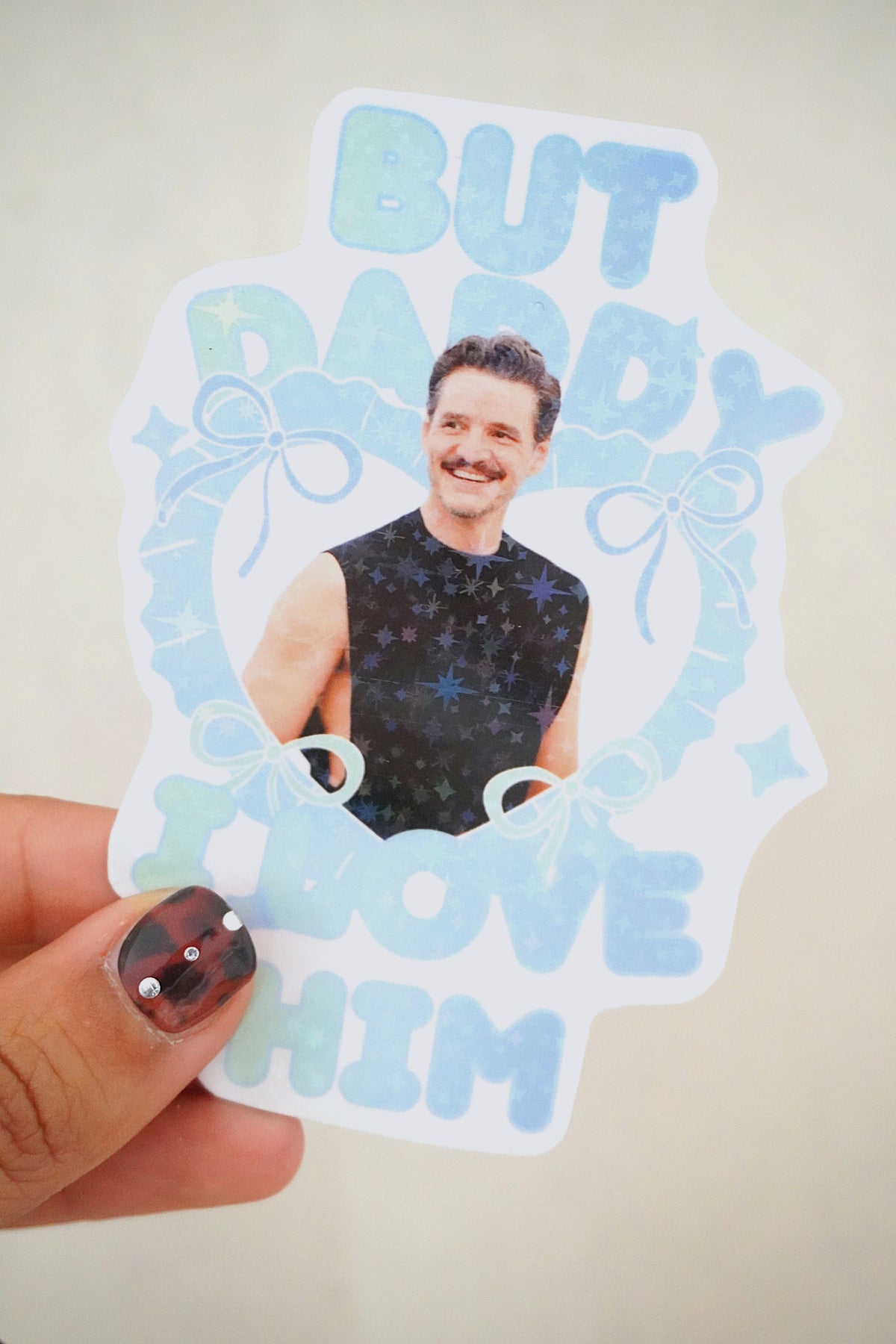 Sticker à Paillettes Pedro Pascal